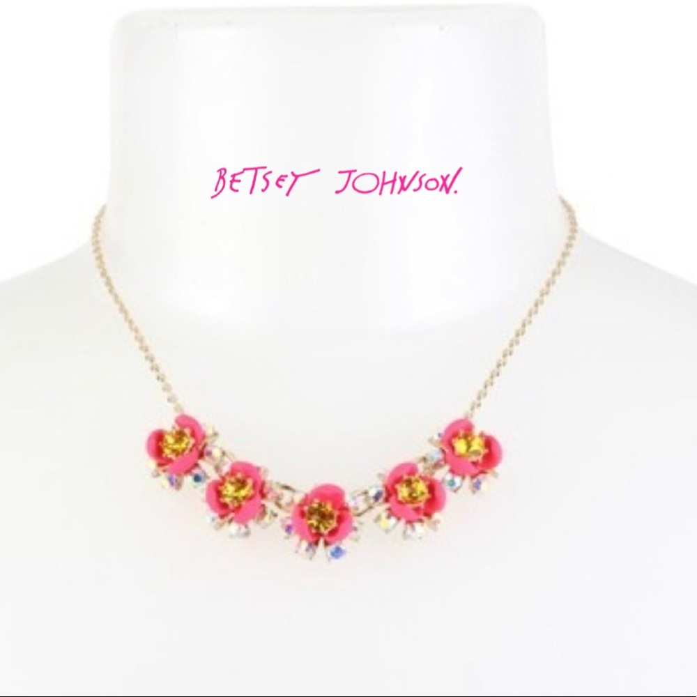 Betsey Johnson Flower Frontal Necklace